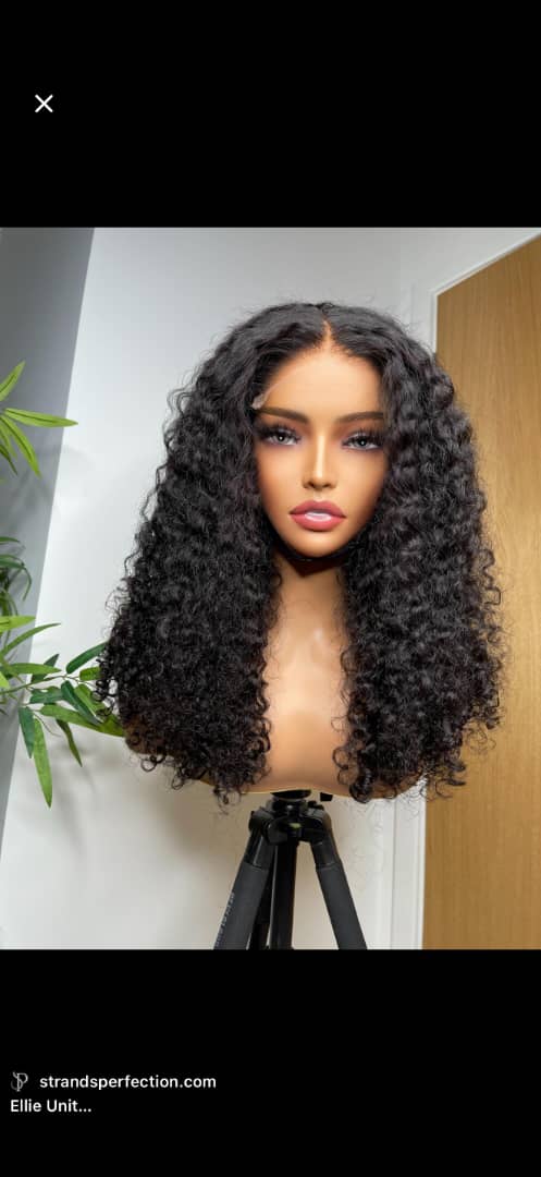 26 inches hd deep curly lace frontal wig { 3 bundles deal)